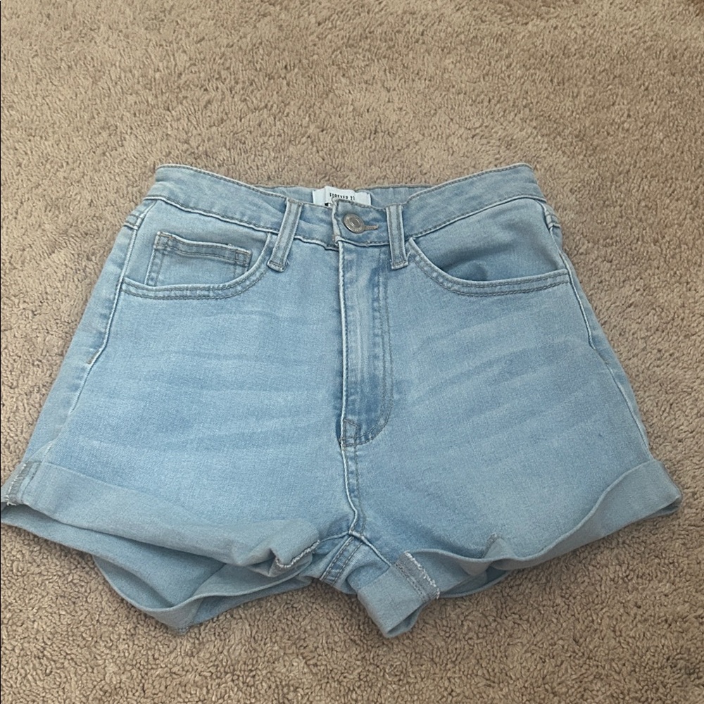 Forever 21 Light Wash Jean Shorts